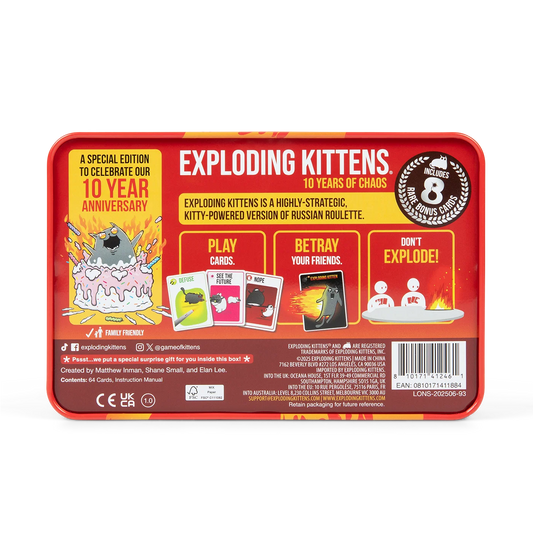 Exploding Kittens: 10 Years of Chaos Tin