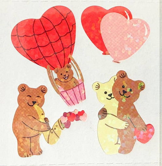 Speckled Love is in the Air Bears Sticker Sheet