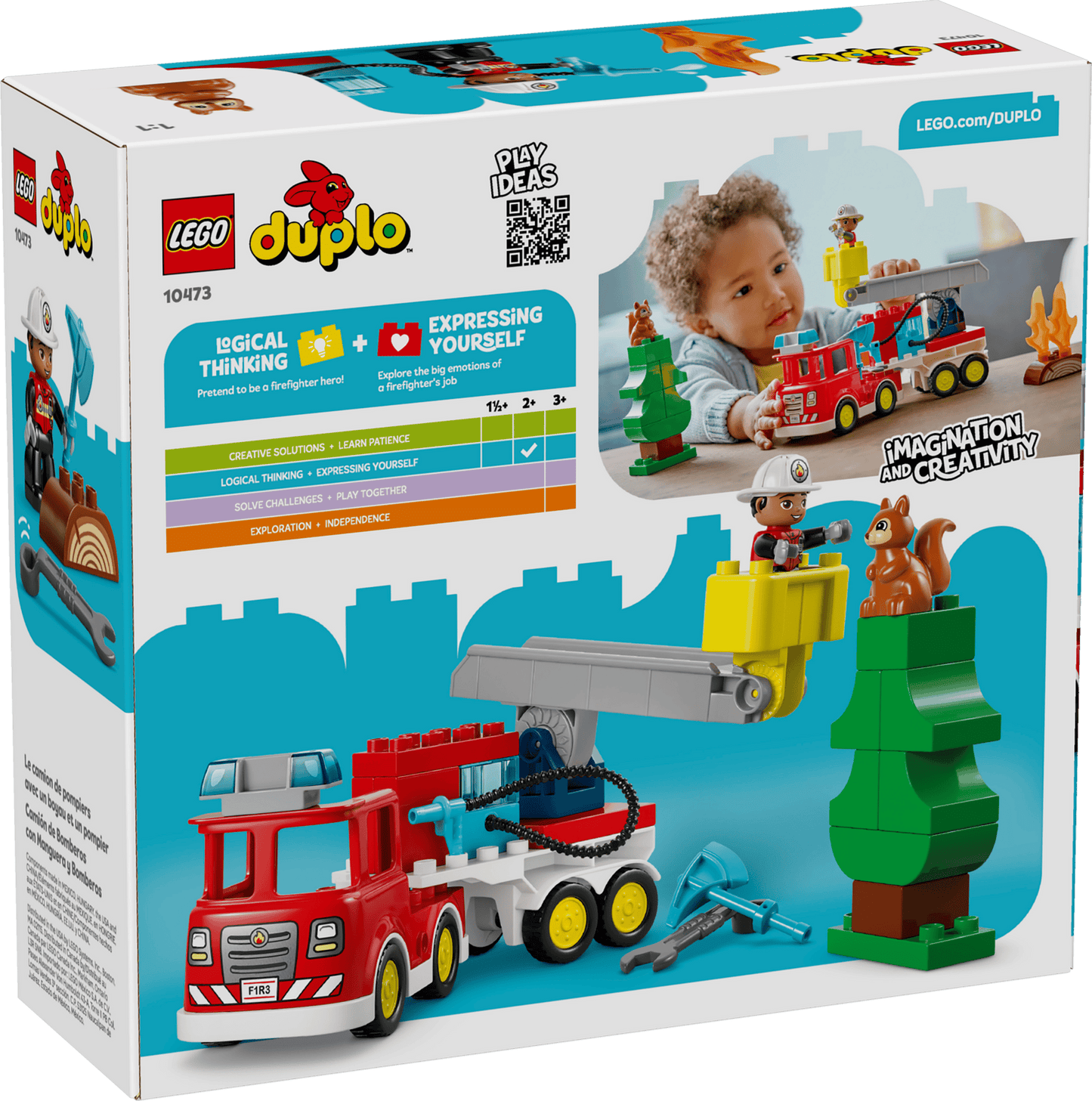 Duplo: Fire Truck with Hose & Firefighter Building Set