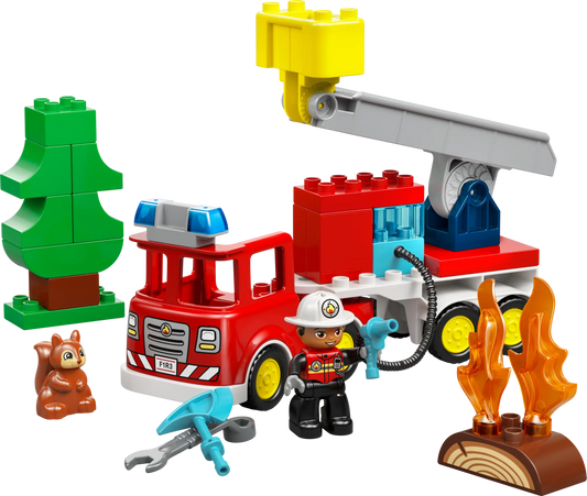 Duplo: Fire Truck with Hose & Firefighter Building Set