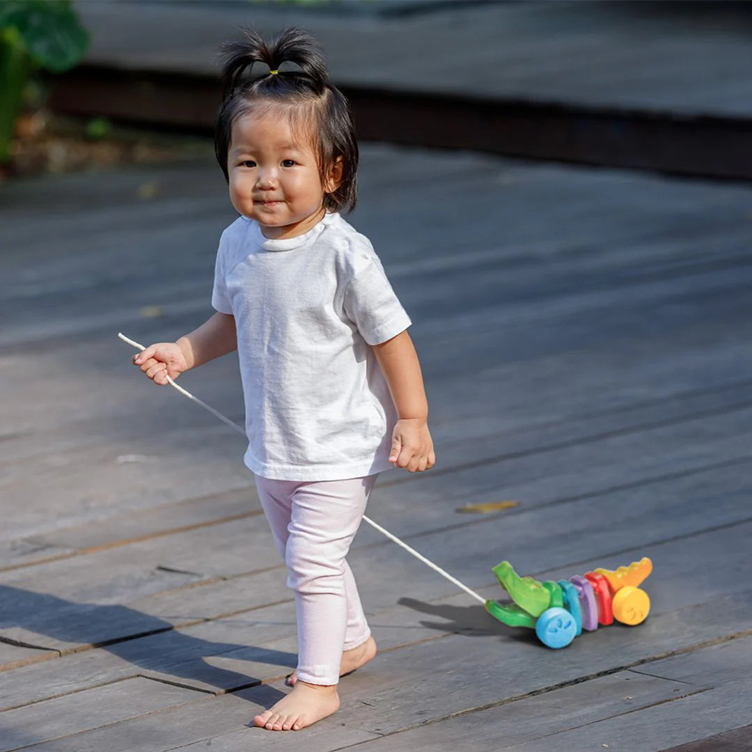 Pull-Along Rainbow Alligator