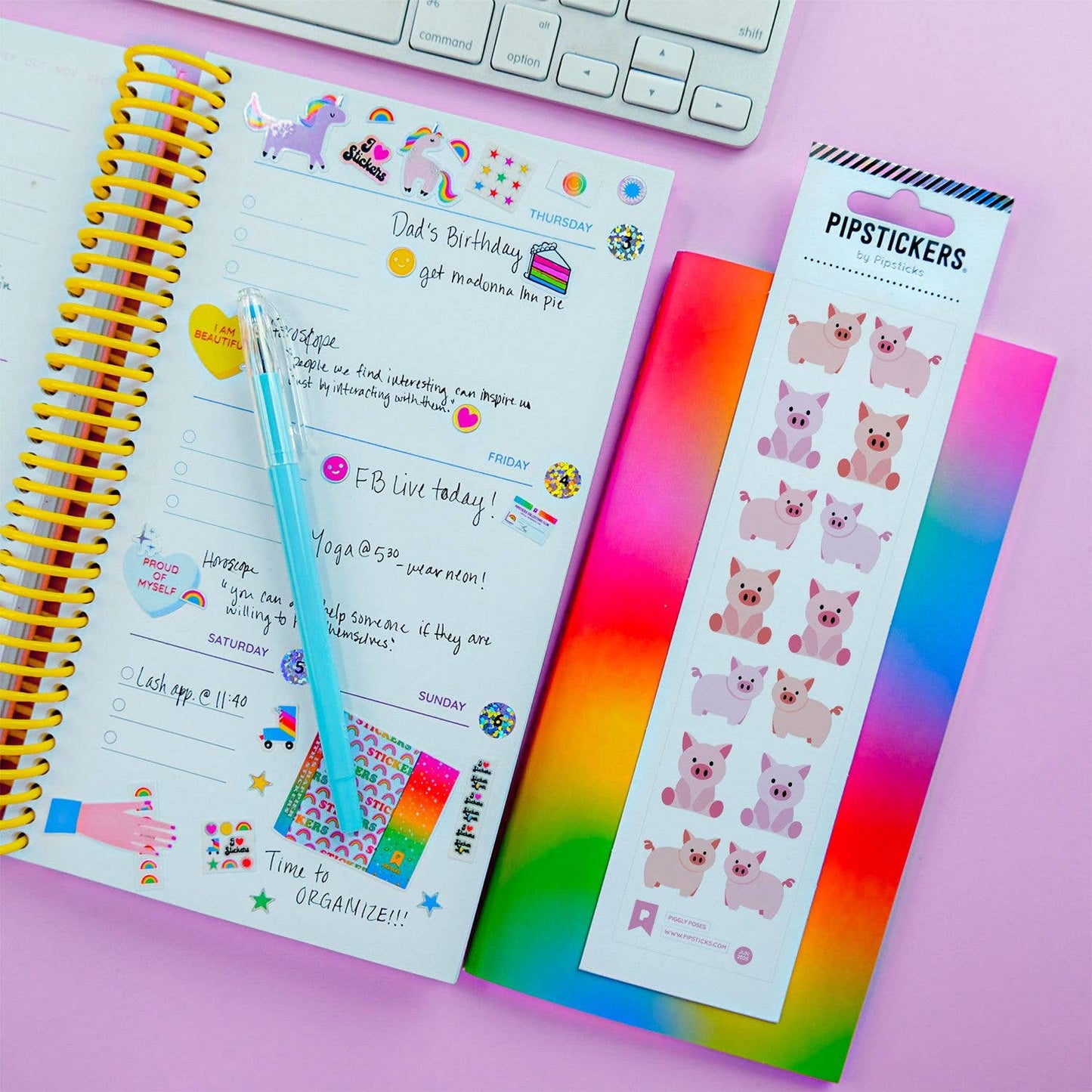 Piggly Poses Stickers