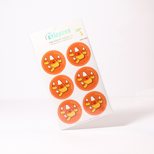 Candy Corn Scented Scratch and Sniff Stickers