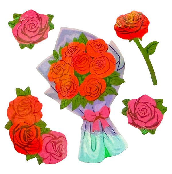 Jewel Roses Valentine Sticker Sheet