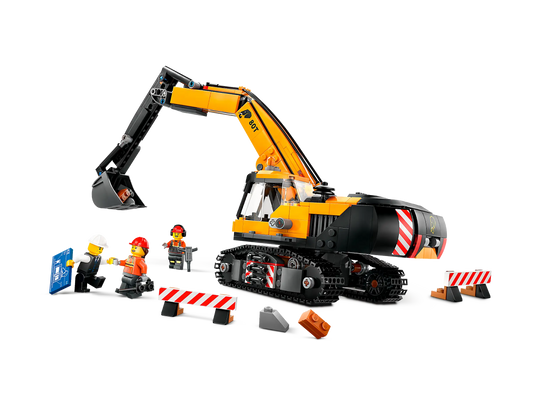 City: Yellow Construction Excavator Building Set