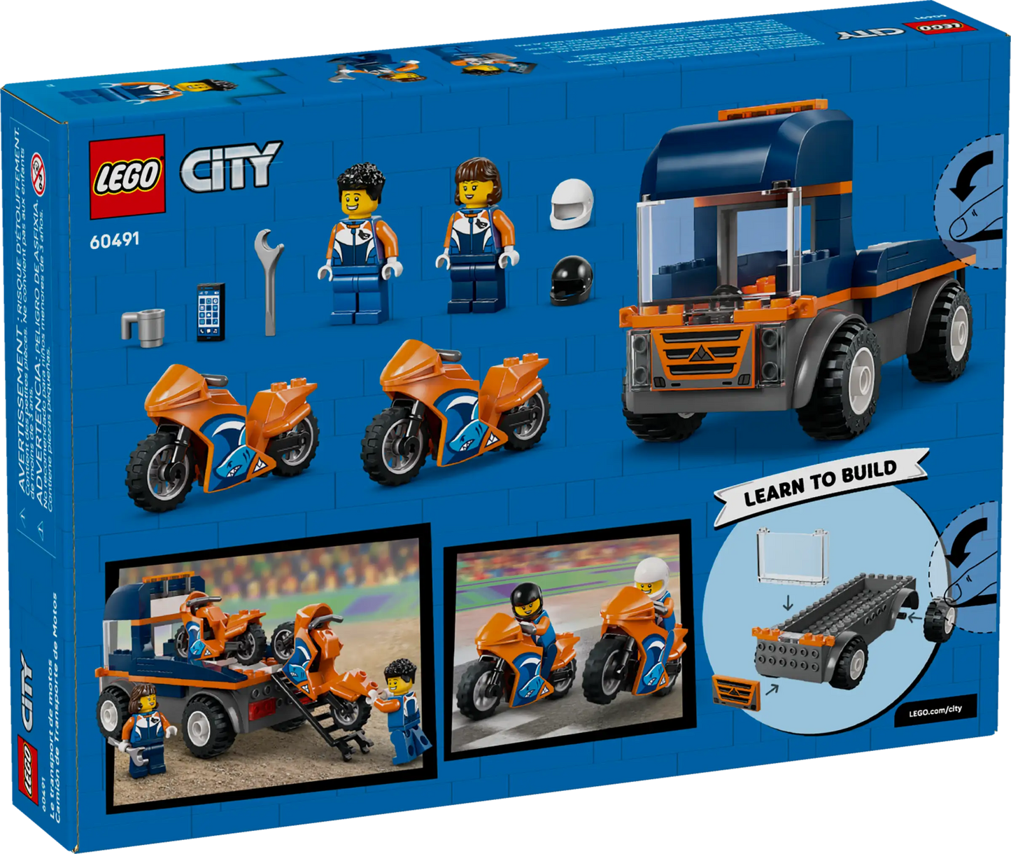 City: Motorcycle Transporter Building Set