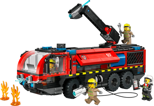 City: Airport Fire Truck Building Set