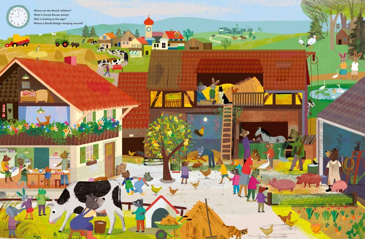 A Day on Fluffyville Farm: A Look & Find Board Book