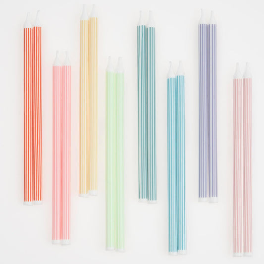 Mixed Striped Candles