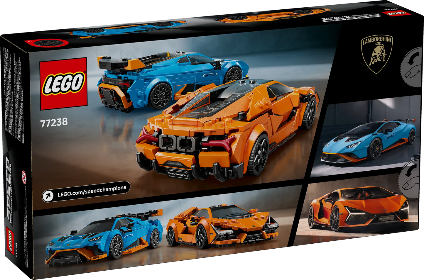 Speed Champions: Lamborghini Revuelto & Huracán STO Building Set