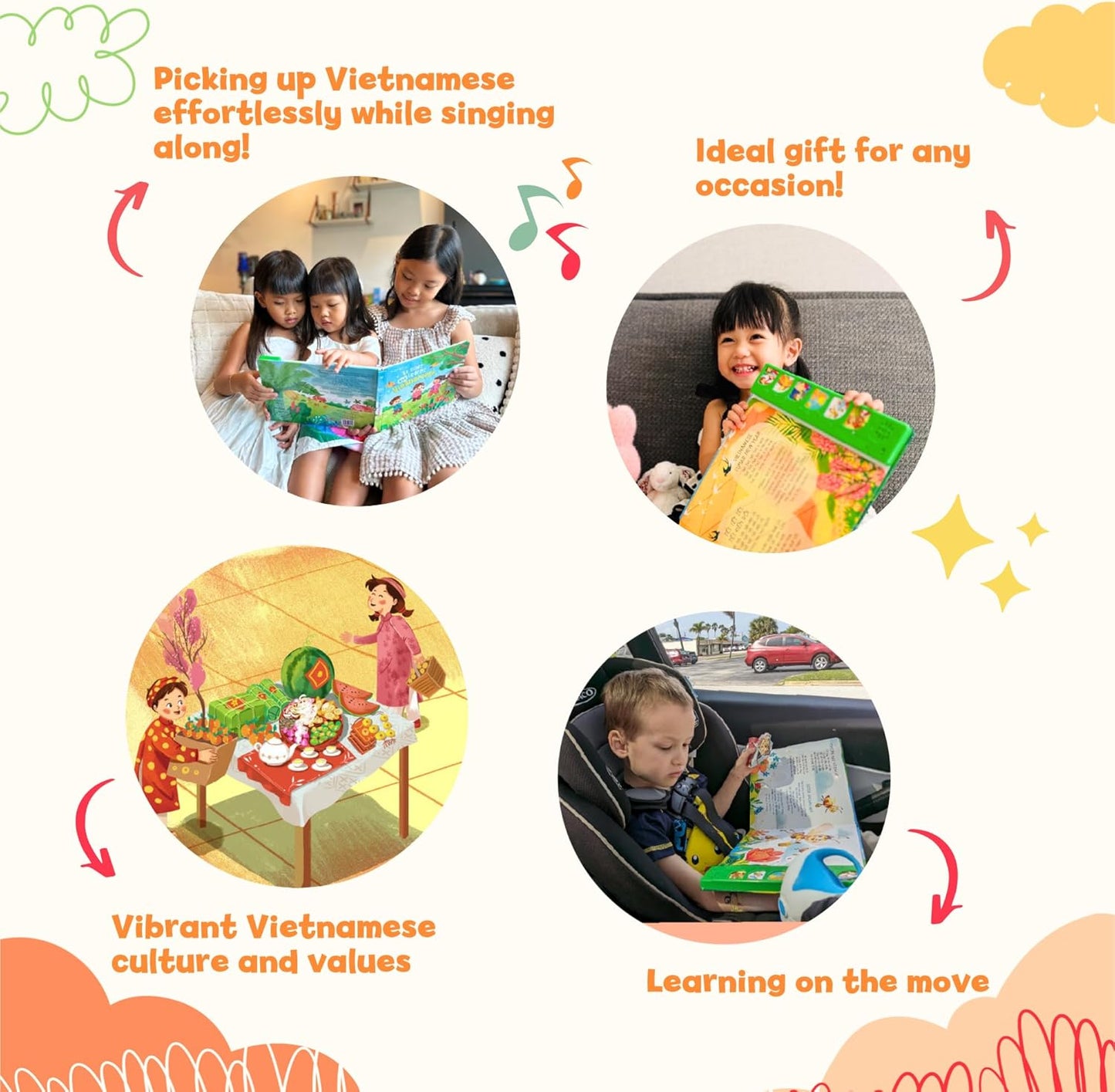 Bé Sings and Learns Vietnamese - Interactive Board Book