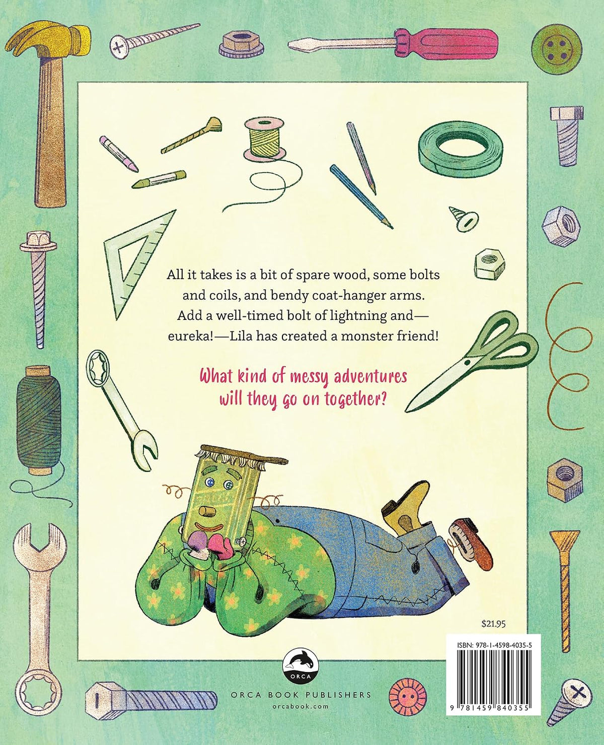 Lila Makes a Monster - Hardcover Picture Book