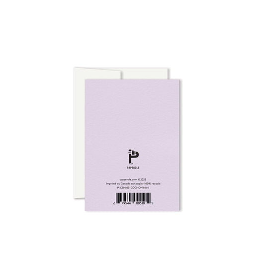Piggy Miniature Greeting Card