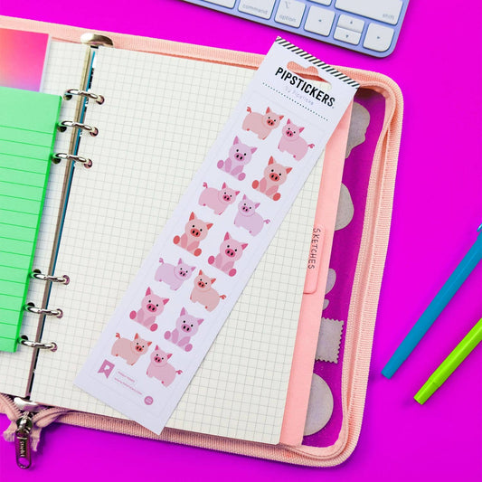 Piggly Poses Stickers