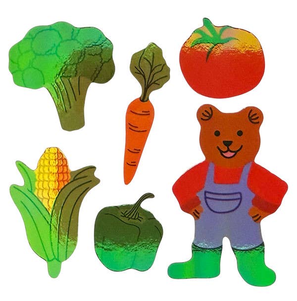 Jewel Farmer Bear Sticker Sheet