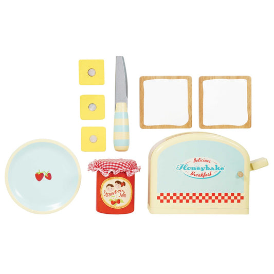 Wooden Toaster & Breakfast Set