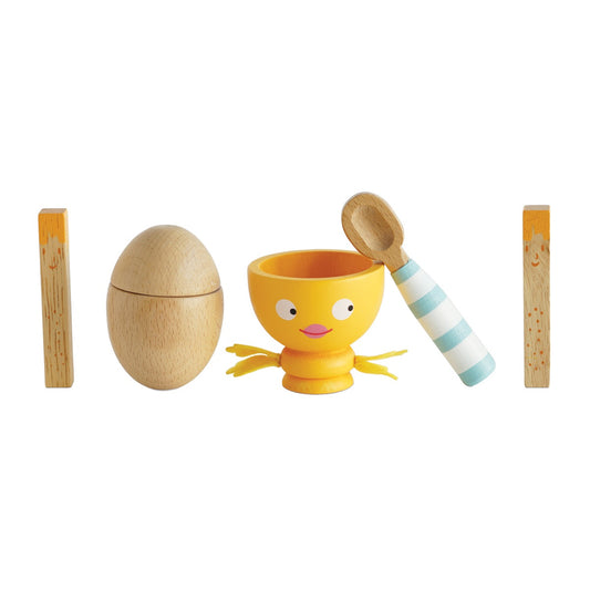 Wooden Egg Cup Set