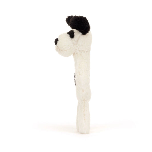 Bashful Rufferty Black & Cream Puppy Ring Rattle