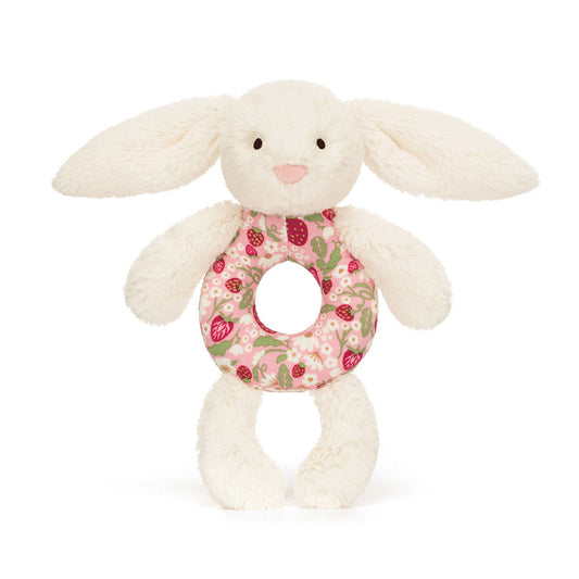 Blossom Cream Bunny Berry Ring Rattle