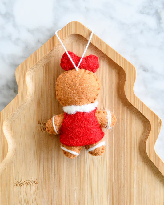 Felt Gingerbread Girl Ornament