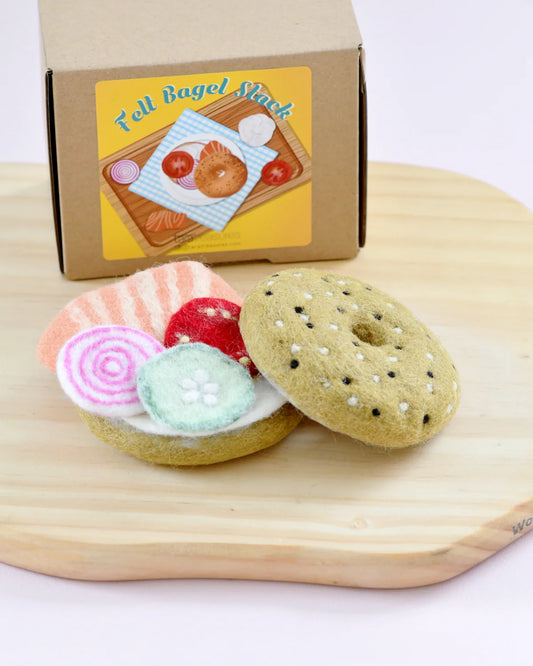 Felt Food Play Set - Bagel Stack