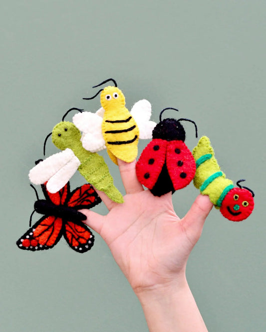 Felt Finger Puppets Set - Insects & Bugs