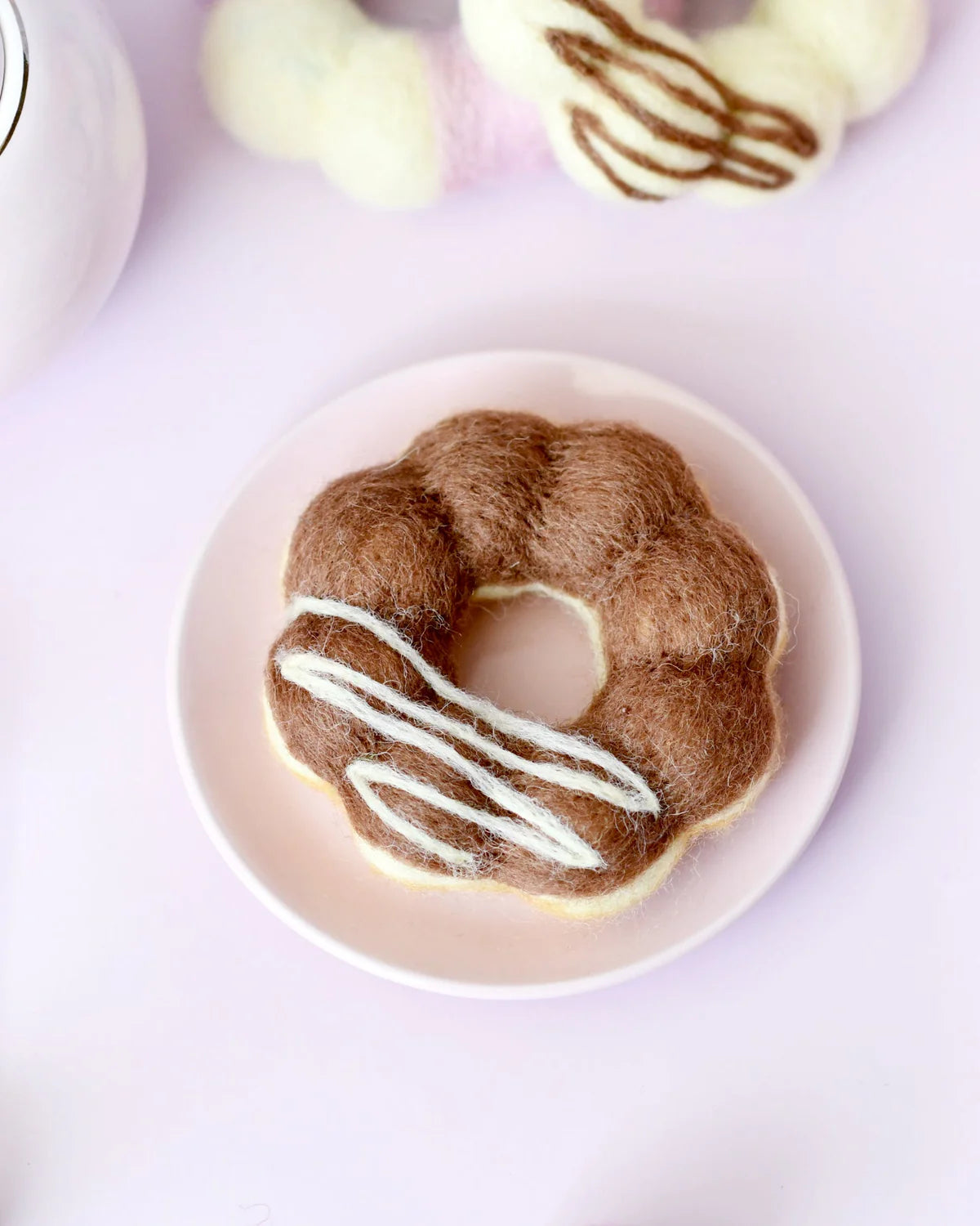 Felt Baked Goods - Chocolate Mochi Donut