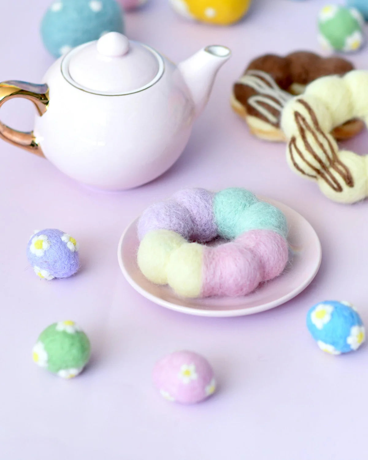 Felt Baked Goods - Pastel Glazed Mochi Donut
