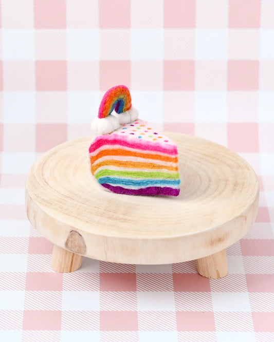 Felt Baked Goods - Rainbow Cake Slice
