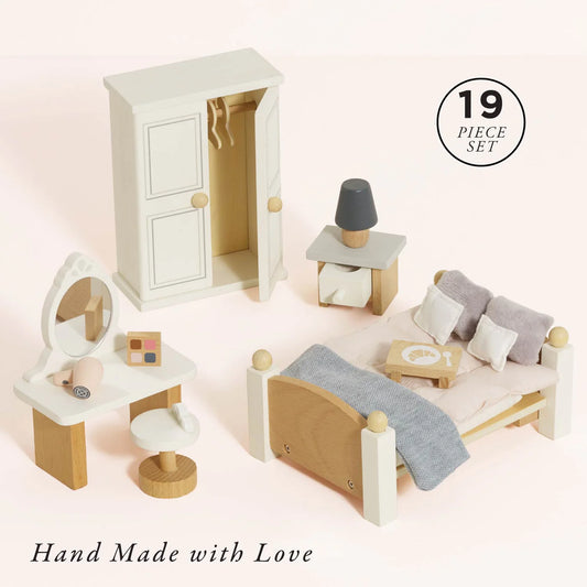 Wooden Doll House Furniture - Bedroom