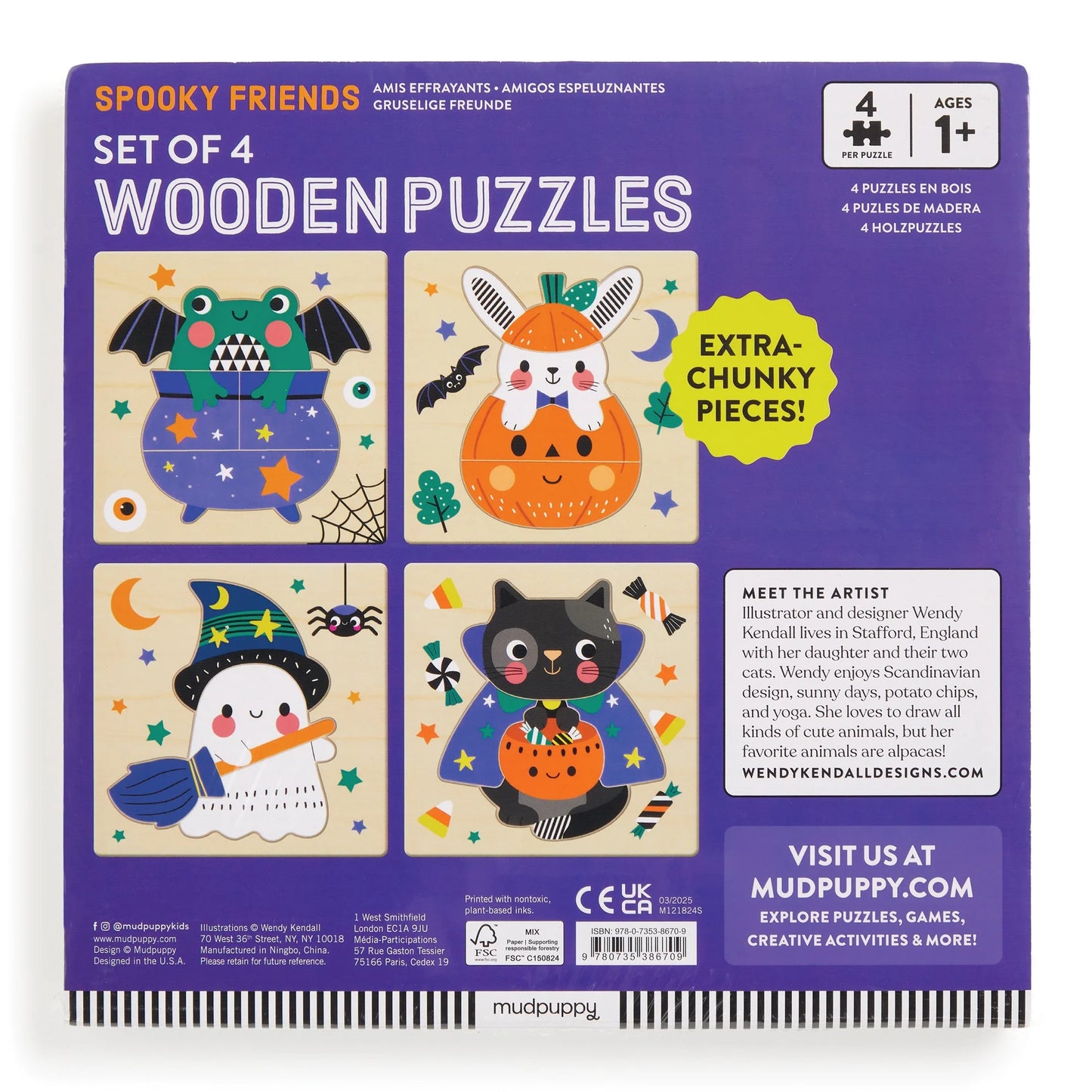 Spooky Friends Wooden Puzzles