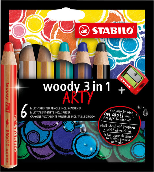 Stabilo Woody 3-in-1 Colour Pencils - Arty
