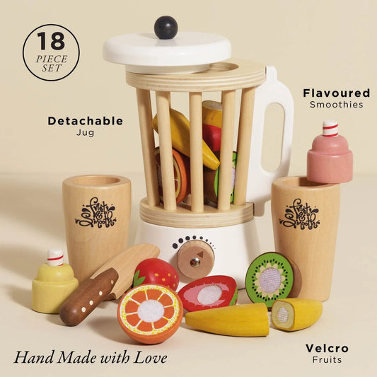 Wooden Fruit & Smoothie Blender Set