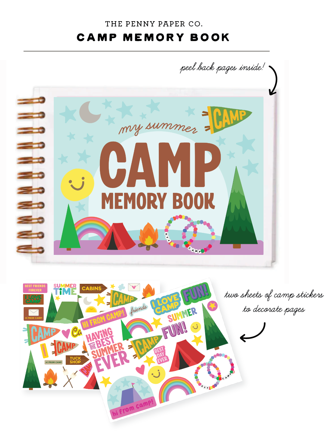 Retro Summer Camp Memory Book