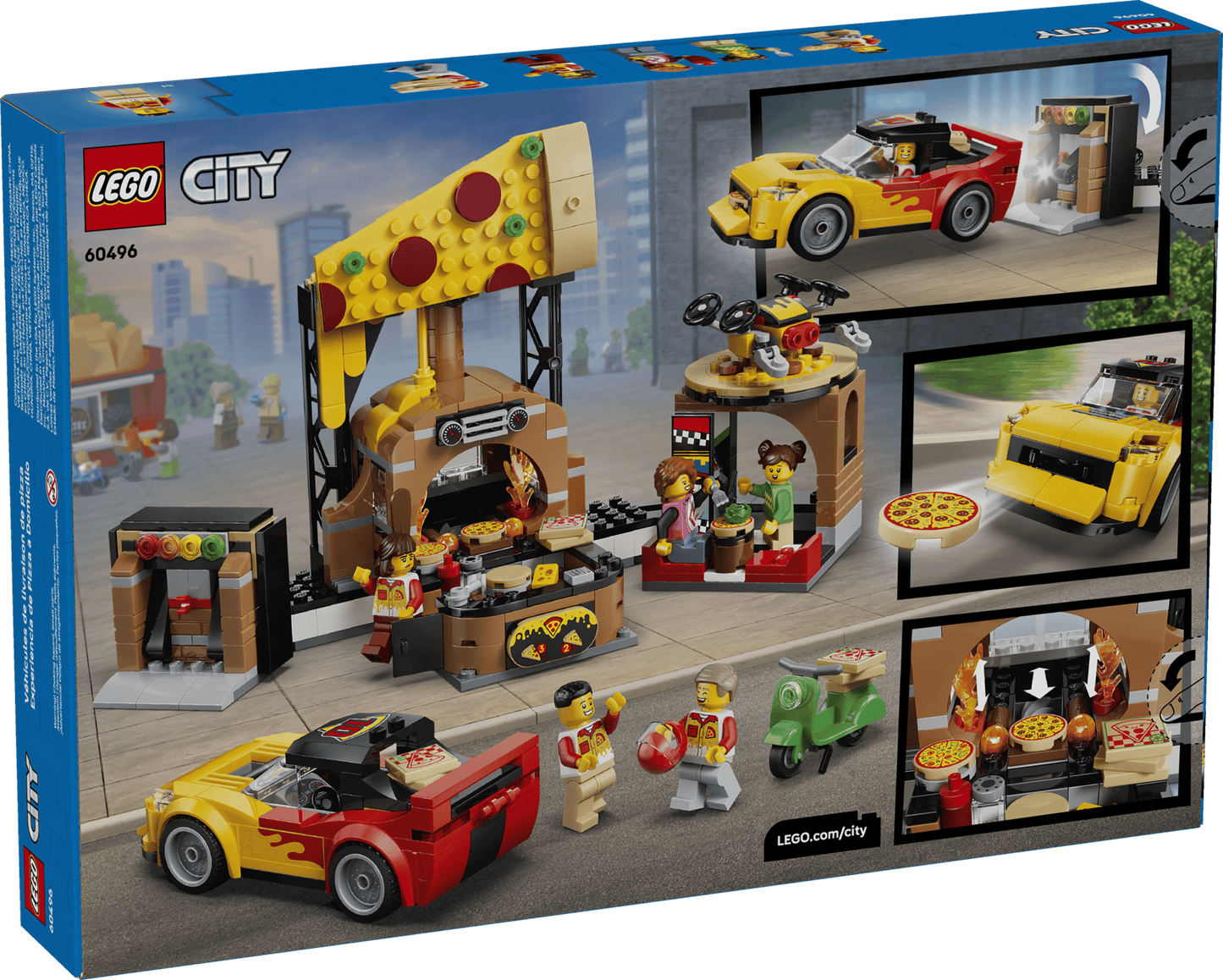 City: Pizza Delivery Experience with Vehicles Building Set
