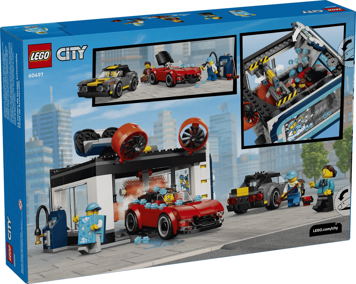 City: Drive-Through Car Wash Building Set