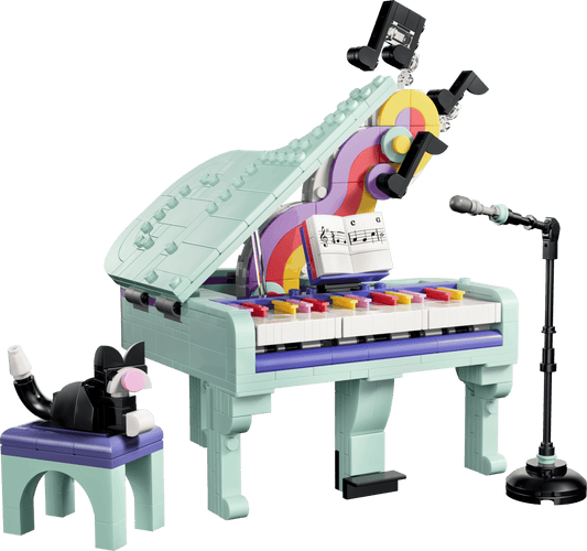 Creator: Music Decor Piano with Cat Building Set