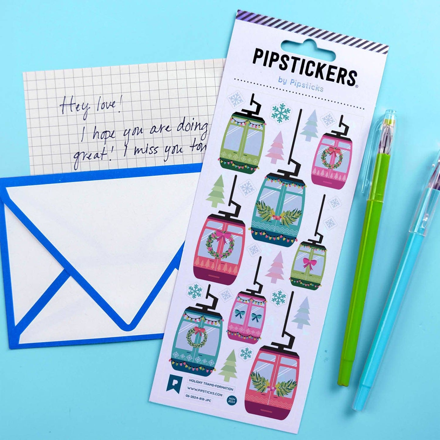 Holiday Trams-formation Stickers