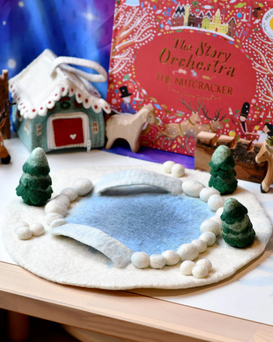 Felt Play Mat Playscape - Snow Ice Rink