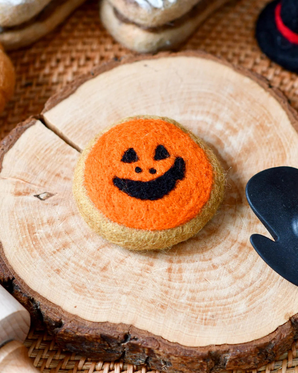 Felt Baked Goods - Jack O' Lantern Cookie