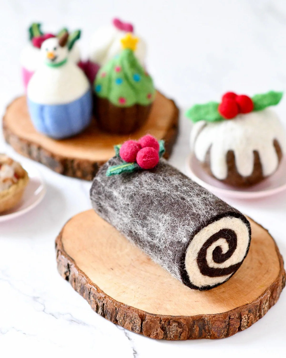 Felt Baked Goods - Yule Log Cake