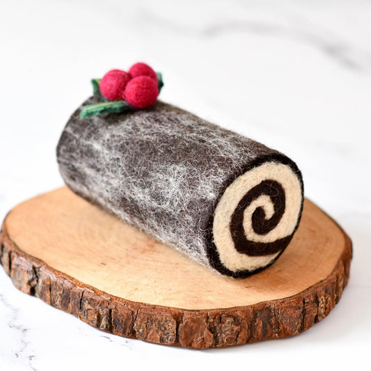 Felt Baked Goods - Yule Log Cake