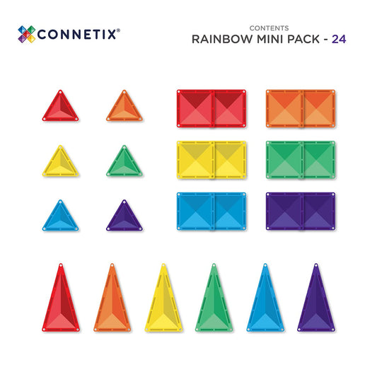 Rainbow Magnetic Tiles Mini Pack