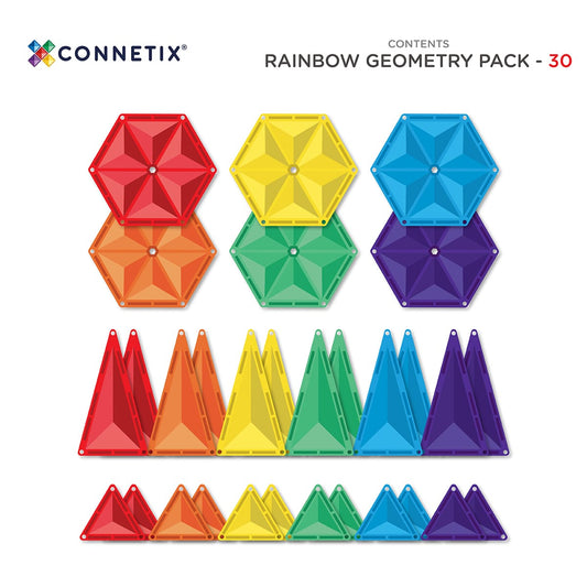 Rainbow Magnetic Tiles Geometry Pack