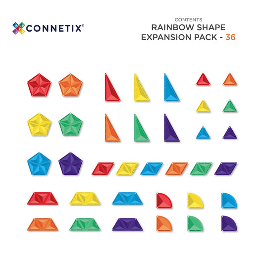 Rainbow Magnetic Tiles Shape Expansion Pack