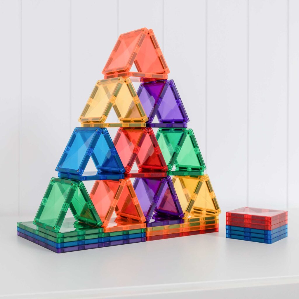 Rainbow Magnetic Tiles Square Pack