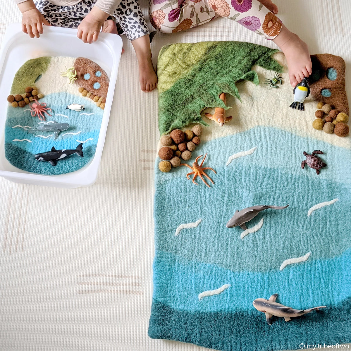 Felt Play Mat Playscape- Sea & Rockpool