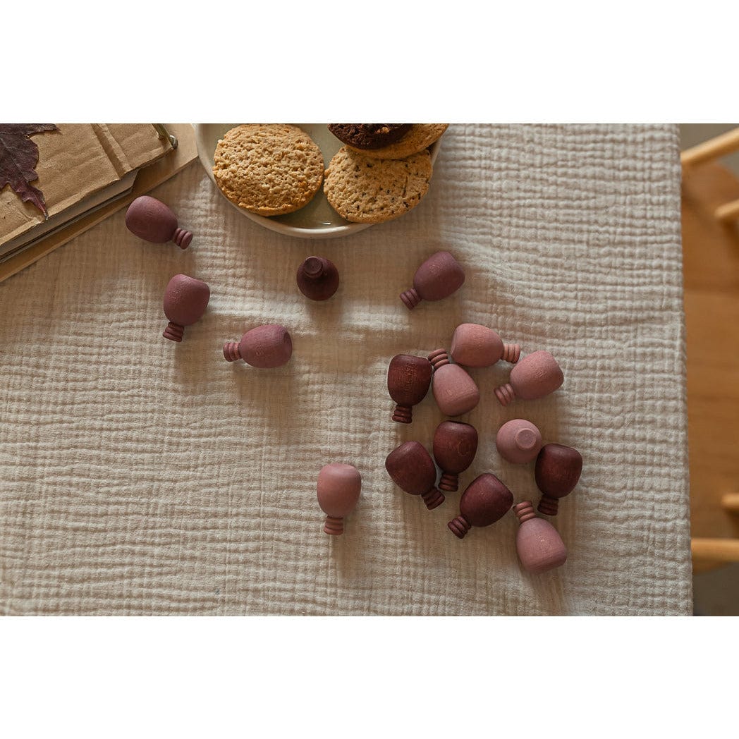 Grapat Wood Mandala Purple Pineapples