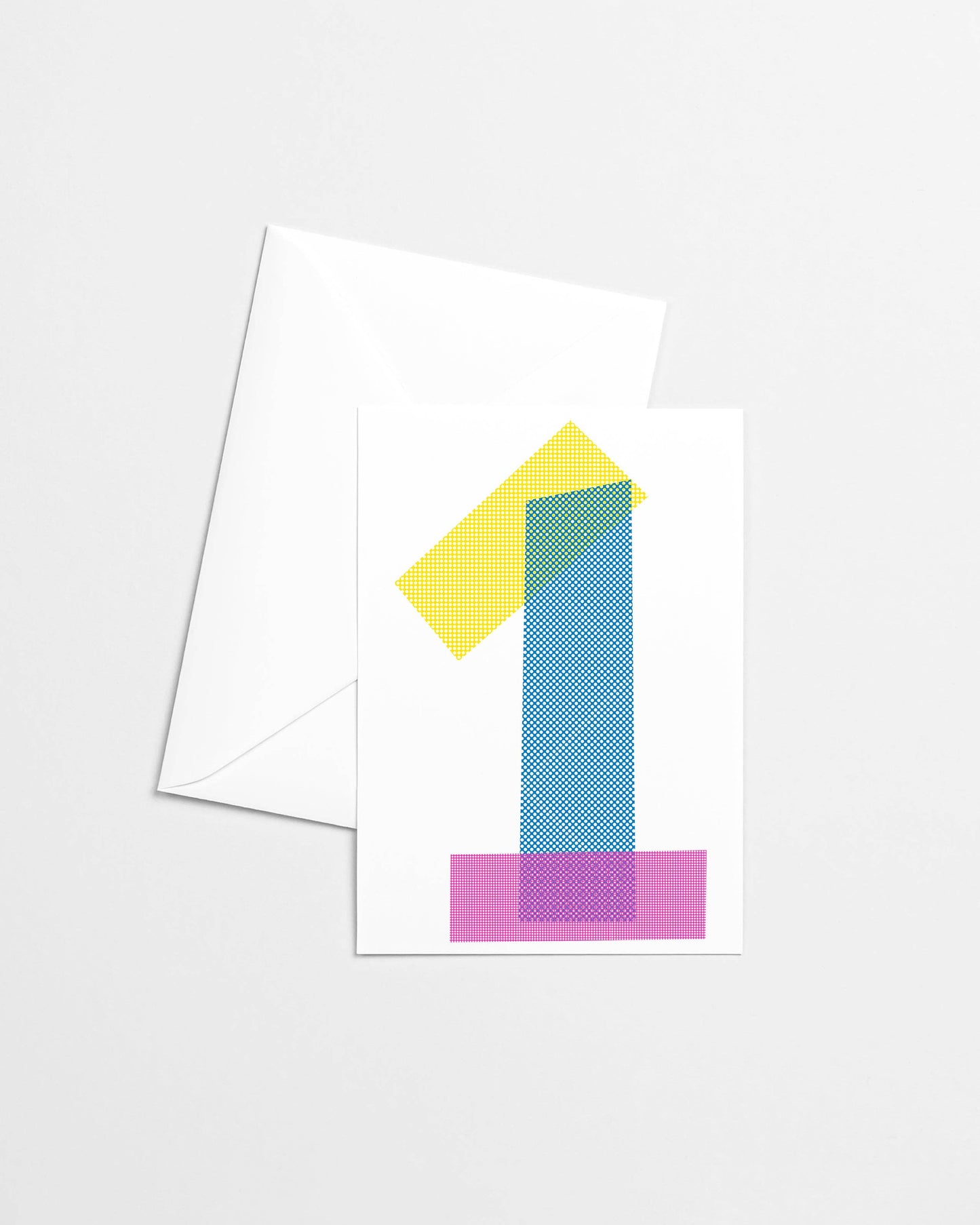1st Birthday Risograph Greeting Card