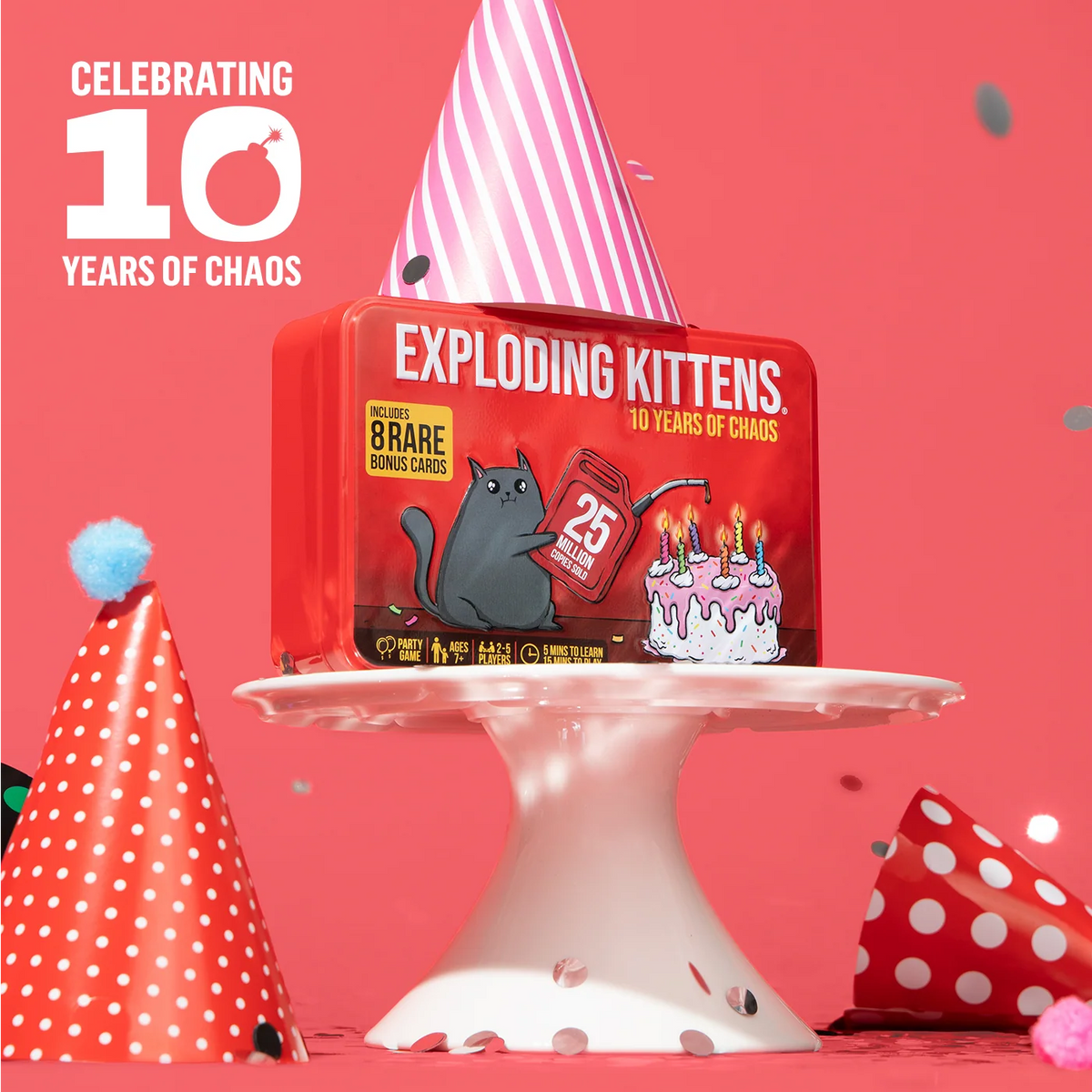 Exploding Kittens: 10 Years of Chaos Tin
